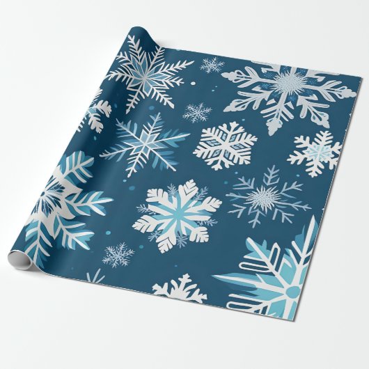 Snowflake kristallen inpakpapier (Uitgerold)