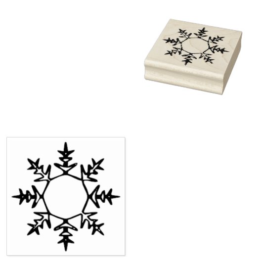 Snowflake kunststempel rubberstempel (Gestempeld)