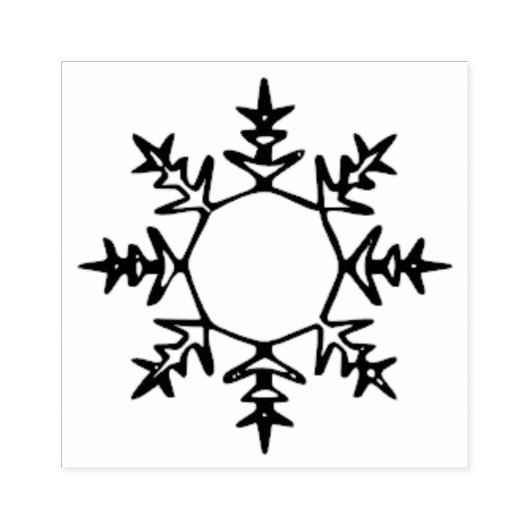 Snowflake kunststempel rubberstempel (Afrduk)