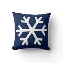 Snowflake-kussen - blauw van de marine