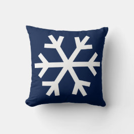 Snowflake-kussen - blauw van de marine kussen