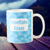 Snowflake kussen blauw wintervakantie mok