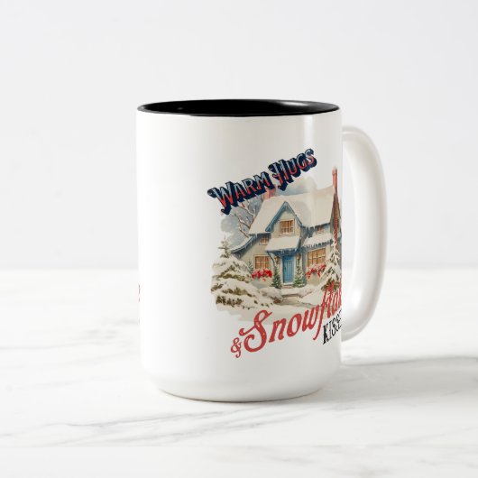 SnowFlake kust tweetonige mok (Voorkant rechts)