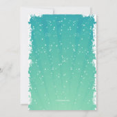 Snowflake Label Fotouitnodiging Kaart (Achterkant)