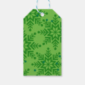 Snowflake Label kerstgroen Cadeaulabel (Achterkant)