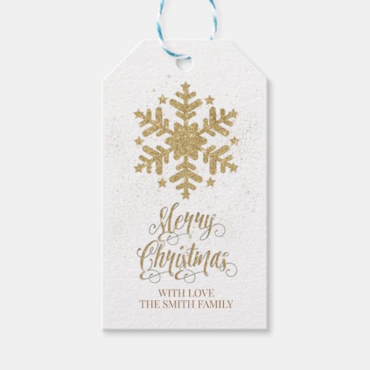 Snowflake Label, Snowflake Hang Label Cadeaulabel (Voorkant)