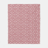 Snowflake Lace Red en White Fleece Blanket (Voorkant)