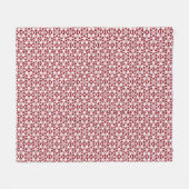 Snowflake Lace Red en White Fleece Blanket Deken (Voorkant (Horizontaal))