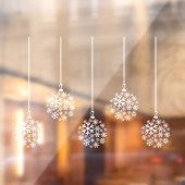 Snowflake lampen white_ pack van vijf raamkogels 2 raamsticker (Vel 2)