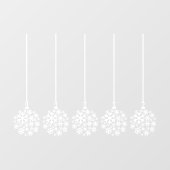 Snowflake lampen white_ pack van vijf raamkogels raamsticker (Vel)