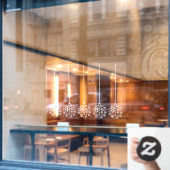 Snowflake lampen white_ pack van vijf raamkogels raamsticker (Cafe Raam)