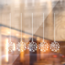 Snowflake lampen white_ pack van vijf raamkogels