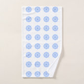  Snowflake Light Blue Winter Pattern  Handdoek (Handdoek)