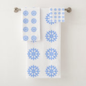 Snowflake Light Winter Pattern Bad Handdoek (Insitu)