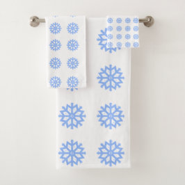 Snowflake Light Winter Pattern Bad Handdoek