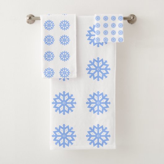 Snowflake Light Winter Pattern Bad Handdoek (Insitu)