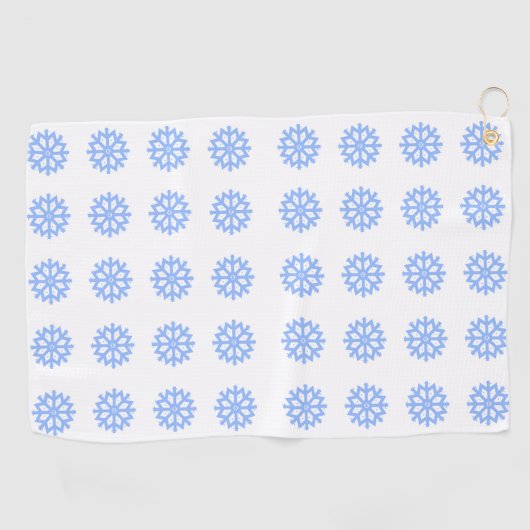 Snowflake Light Winter Pattern Golfhanddoek (Horizontaal)