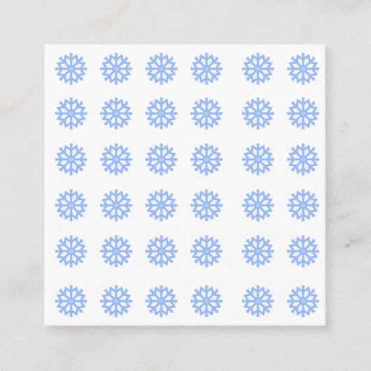 Snowflake Light Winter Pattern Informatiekaartje (Voorkant)