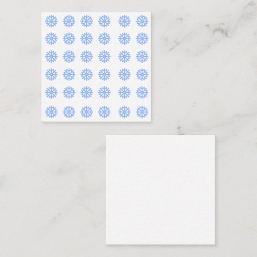 Snowflake Light Winter Pattern Informatiekaartje (Voorkant / Achterkant)
