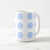 Snowflake Light Winter Pattern Koffiemok (Voorkant rechts)