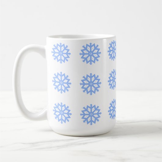 Snowflake Light Winter Pattern Koffiemok (Links)