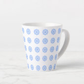 Snowflake Light Winter Pattern Latte Mok (Rechterhoek)