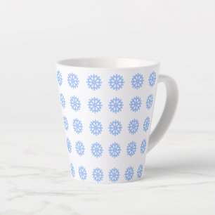 Snowflake Light Winter Pattern Latte Mok