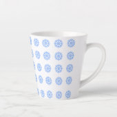 Snowflake Light Winter Pattern Latte Mok (Rechts)