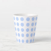 Snowflake Light Winter Pattern Latte Mok (Voorkant)