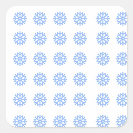 Snowflake Light Winter Pattern Vierkante Sticker (Voorkant)