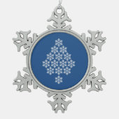 Snowflake Lijst Aangepaste fotoversiering Tin Sneeuwvlok Ornament (Voorkant)