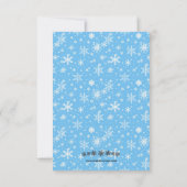 Snowflake Lijst Blue 3 Foto's - 3x5 kerstKaart Kaart (Achterkant)