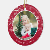 Snowflake Lijst | Foto Keramisch Ornament (Links)