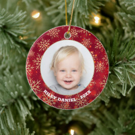 Snowflake Lijst Foto Keramisch Ornament