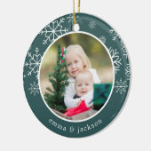 Snowflake Lijst | Foto Keramisch Ornament (Links)