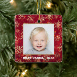 Snowflake Lijst Foto Keramisch Ornament