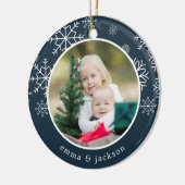 Snowflake Lijst | Foto Keramisch Ornament (Links)