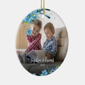 Snowflake Lijst | Fotokeramische siervoorwerpen Keramisch Ornament (Rechts)