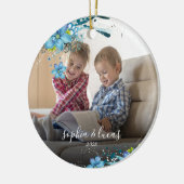 Snowflake Lijst | Fotokeramische siervoorwerpen Keramisch Ornament (Links)