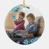 Snowflake Lijst | Fotokeramische siervoorwerpen Keramisch Ornament (Achterkant)