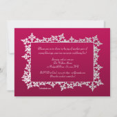 Snowflake Lijst Fotouitnodiging Kaart (Achterkant)