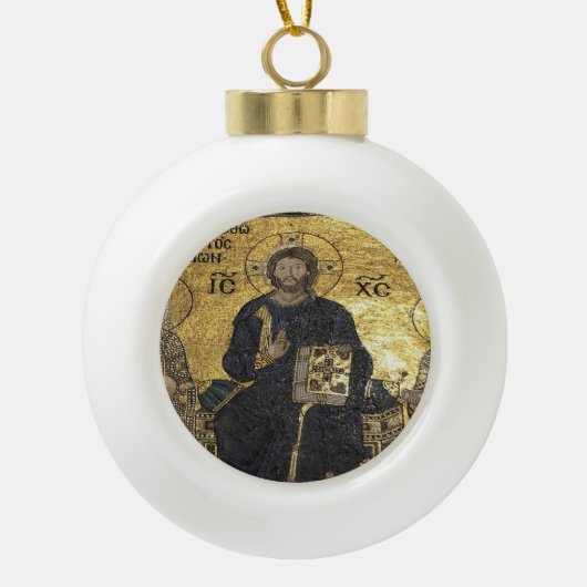 Snowflake Lijst Ornament Jesus Mosaic (Voorkant)