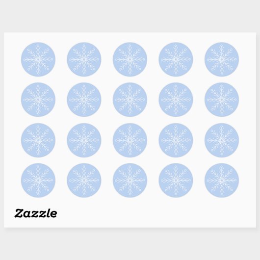 Snowflake Line Art Blue Sticker (Vel)