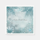 Snowflake Magic Winter Wonderland Elegant Party Servetten (Voorkant)