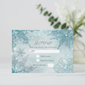 Snowflake Magic Winter Wonderland RSVP-kaart RSVP Kaartje (Staand voorkant)