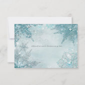 Snowflake Magic Winter Wonderland RSVP-kaart RSVP Kaartje (Achterkant)