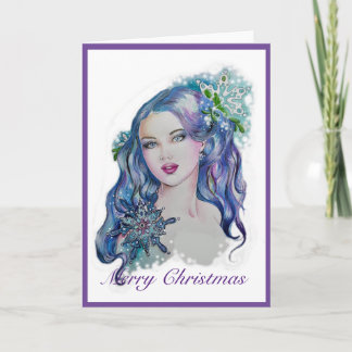 Snowflake maiden kerstkaart kaart