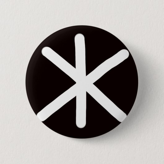 SNÖWFLAKE MAKER - FLAKE - 002 RONDE BUTTON 5,7 CM (Voorkant)