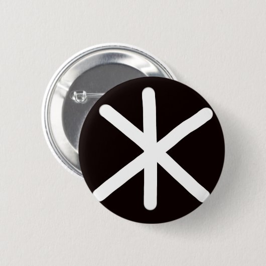 SNÖWFLAKE MAKER - FLAKE - 002 RONDE BUTTON 5,7 CM (Voorkant /achterkant)