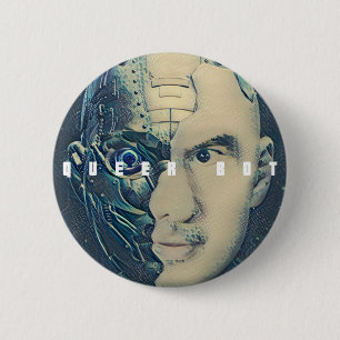 SNŐWFLAKE MAKER - QUEERBOT - BADGE RONDE BUTTON 5,7 CM
